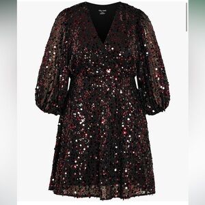 City chic scattered glow mini sequin dress US 18